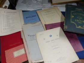 A quantity of music books to include; R. Schumann's Pianoforte Works, F.