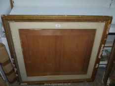 A large gilt glazed picture Frame, with some loss to decoration, 38" x 33",