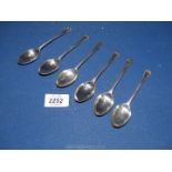 A set of six silver Teaspoons, Birmingham maker Wilmot Manufacturing Co.