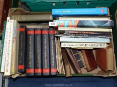 A box of books to include; books on art, The second world war,