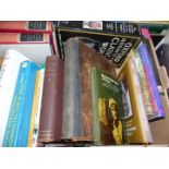 Two boxes of books to include; Economic History of Europe, The Idea of Inida,