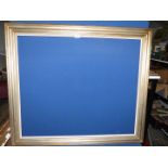 An unglazed wooden picture Frame sprayed in silver and gold, frame size 41½" x 34¾",