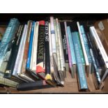 A box of books to include; Michael Horovitz, A New Waste Land, signed by The Artist,