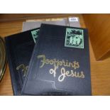 Footprints of Jesus parts 1&2 in presentation box by W.L. Emmerson (box a/f).