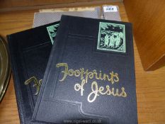Footprints of Jesus parts 1&2 in presentation box by W.L. Emmerson (box a/f).