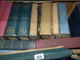 A box of books to include; two volumes of The Indian Annual Register,