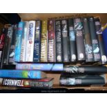 A box of hardback novels by Patricia Cornwall to include; Black Notice, Hornets Nest,