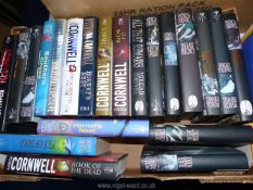 A box of hardback novels by Patricia Cornwall to include; Black Notice, Hornets Nest,