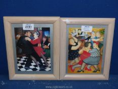 Two modern framed Beryl Cook Prints to include 'The Dansat' and 'Tango Bar'.