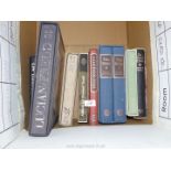 A quantity of Folio Society books to include The Bible, Lucian Freud, The Black Death, etc.
