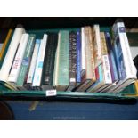 A crate of hardback books to include gardening, History of Britain in maps, birds, etc.