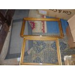 Two gilt coloured unglazed picture Frames,