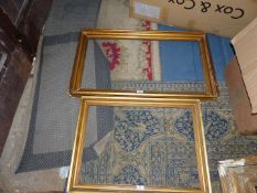 Two gilt coloured unglazed picture Frames,
