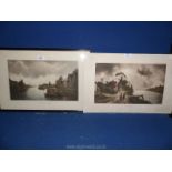 Two J.W. Gozzard Prints - 'At Eventide' and ' At break of day', (one unframed).