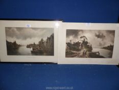 Two J.W. Gozzard Prints - 'At Eventide' and ' At break of day', (one unframed).