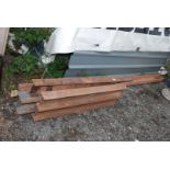 Four RSJ's 47" long and a channel 190" long x 6" x 3" plus one length of 60 mm RSJ box section,