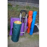 Yoga mats, tent, two camping chairs, etc.