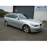 A BMW 5 Series Diesel Touring 520d SE five-door Steptronic Automatic in Silver,