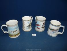 Four vintage anniversary tankards; Royal Doulton Battle of Britain, no.