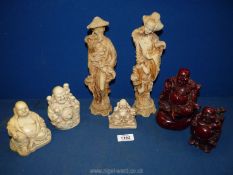 A small quantity of composite models of Buddhas and sages.