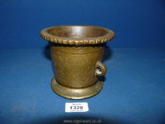 A rare early Hispano Moresque bronze mortar, Andalusian or south Italian,
