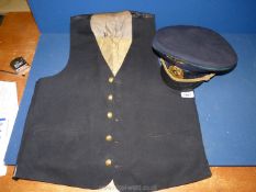 A Russian Railway Guards hat (1970's) and British Railways vintage waistcoat (label removed).