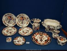 A small quantity of Masons china including 'Mandarin' pattern tureen (no lid,) plates, jugs,