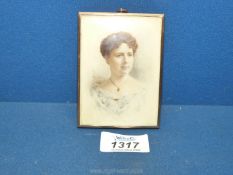Scottish interest: A rare and finely painted watercolour miniature believed to be Princess
