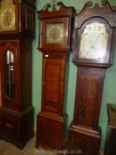 An attractive Oak cross-banded with Mahogany longcase Clock,