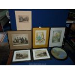 A small quantity of prints to include; 'Gossamer Fairies' by Mabel R Peacock, 'Welsh Costume' by J.