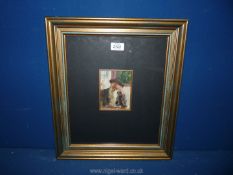 A framed and mounted Oil painting titled 'A Study of Bearded Man',