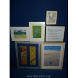 A quantity of Prints to include a framed Mediterranean beach scene,
