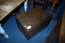 A blanket box with two drawers, 29'' long x 19'' x 18'' high.