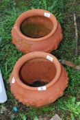Two terracotta planters a/f.