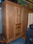 A cabinet maker-made mixed hardwoods Double Wardrobe,