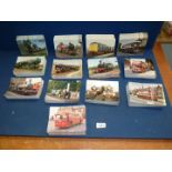 A box of vintage bus and train Postcards, approx. 650, (unused).