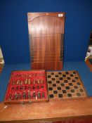 A rare 20th century K and C London shove halfpenny board game (24" x 13"), plus an early 20th c.