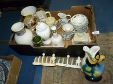 A quantity of china to include Glug jug, 'Lurpak' toast rack and butter dish, Aynsley vase,