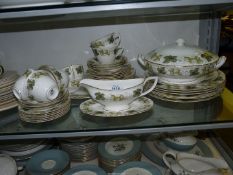 A large quantity of Royal Worcester 'Worcester Hop' including six saucers, six cups, tea plates,