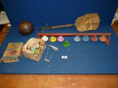 A tortoiseshell musical instrument, wooden Bells,