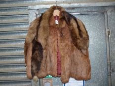 A vintage fur Cape and a fox fur wrap.
