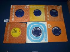 Six original Rolling Stones (45 rpm) singles to include Bitch and Let it Rock.