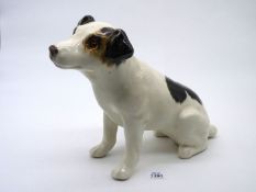 A large Winstanley figure of a Jack Russell, 11" x 12".