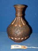 A fine quality, Persian Qajar dynasty bronze vase,