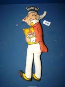 An original 1950's stuffed advertising toy, "Sunny Jim".