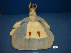 A vintage Beatrix Potter 'Mrs Rabbit' hot water Ewer cover/cosy, circa 1920/30's.
