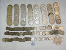 A large quantity of George VI, George V and Queen Elizabeth half crowns,