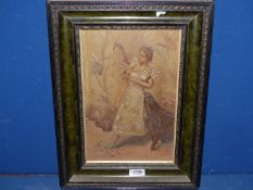 An 18th century Oil on panel of a Lady, signed R. Lavarllon, dated 1799.