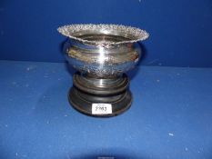 A large Silver Trophy on stand inscribed 'Llandrindod Golf Club 1910 Polto Williams',