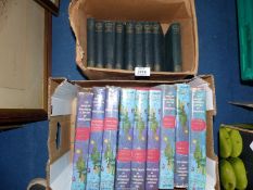 Two boxes of books including nine volumes of The Modern Children's Library of Knowledge and nine